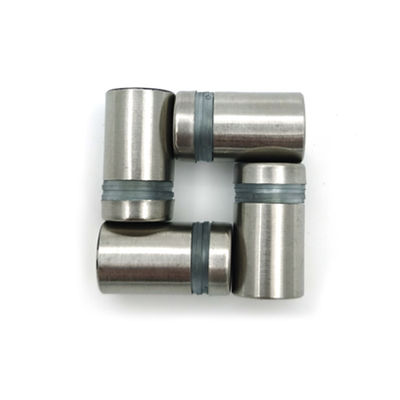 مسامير فاصلة رسم ساتان من الفولاذ المقاوم للصدأ، حامل لافتة بحافة زجاجية، فاصل زجاجي