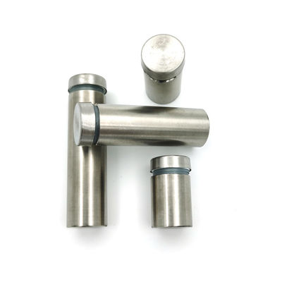 فاصل مشبك زجاج أكريليك من الفولاذ المقاوم للصدأ مع خيط لافتة إعلانية للوحة الزجاج