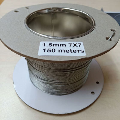 سلك حبال من الفولاذ المقاوم للصدأ 304 بالجملة في المخزون، حبل سلكي فولاذي مجلفن