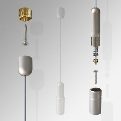 Picture Hanging System Tensioned Cable Display Suspension Kit Ceiling To Floor