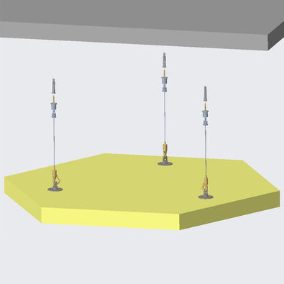 نظام تعليق الكابلات بخطافات سلكية من الفولاذ المقاوم للصدأ والنحاس لسقف الصوتيات