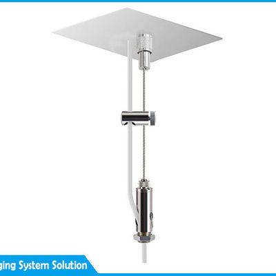 طقم تعليق سقف من الفولاذ المقاوم للصدأ مع حبل سلكي وقابض كابل