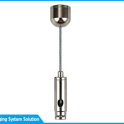 طقم تعليق سقف من الفولاذ المقاوم للصدأ مع حبل سلكي وقابض كابل