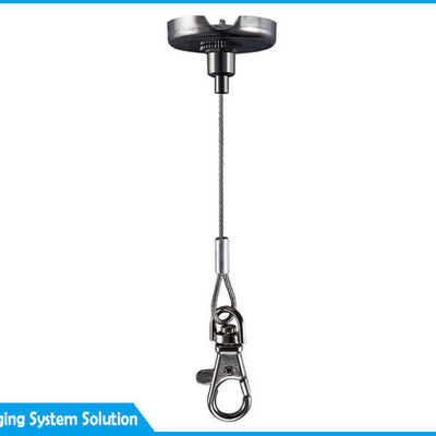 طقم تعليق سقف من الفولاذ المقاوم للصدأ مع حبل سلكي وقابض كابل