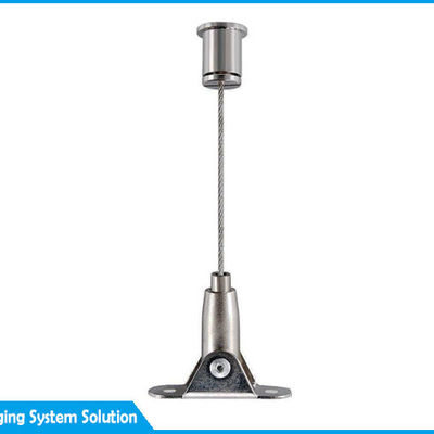 طقم تعليق سقف من الفولاذ المقاوم للصدأ مع حبل سلكي وقابض كابل