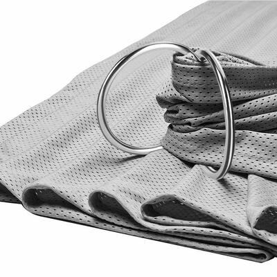 حلقة تعليق من الألومنيوم الفضي القابلة للتخصيص بقطر داخلي 3 بوصات، قطعتان، لحاملة الأطفال الملفوفة