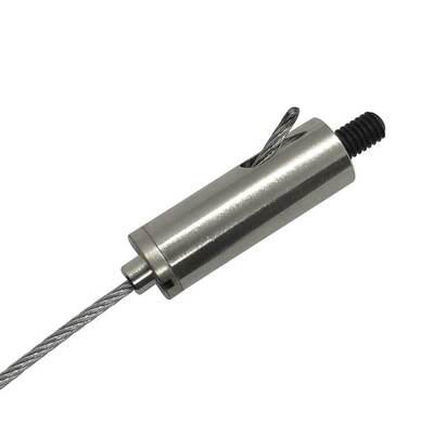 مشبك كابل من الفولاذ المقاوم للصدأ بخيط خارجي لتنظيم الأسقف المعلقة، مشابك تثبيت حبل سلكي متضمنة