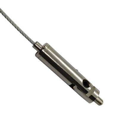 مشبك كابل من الفولاذ المقاوم للصدأ بخيط خارجي لتنظيم الأسقف المعلقة، مشابك تثبيت حبل سلكي متضمنة