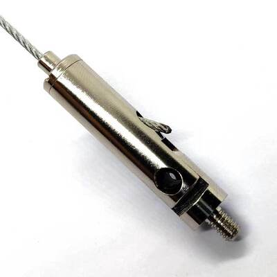 مشبك كابل من الفولاذ المقاوم للصدأ بخيط خارجي لتنظيم الأسقف المعلقة، مشابك تثبيت حبل سلكي متضمنة