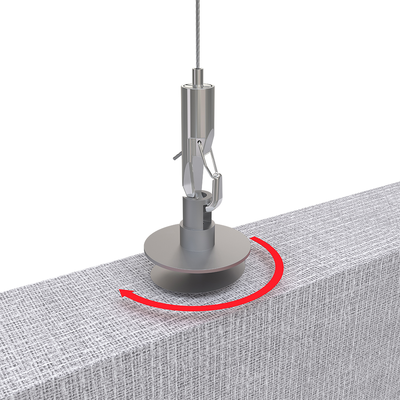 Adjustable Metal Hanging Kit Acoustic Panel Suspension System Custom Cable Gripper Hook ISO9001 Certified Custom Surface Finish (معدات تعليق المعدات المعدنية المعتمدة)