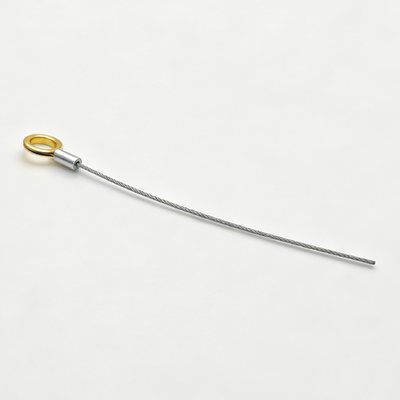 Custom Heavy Duty  Steel Wire Rope Assembly Golden Single Swaged Terminal Secure Cable for Industrial Safety Application