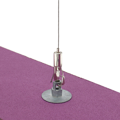 Adjustable Metal Hanging Kit Acoustic Panel Suspension System Custom Cable Gripper Hook ISO9001 Certified Custom Surface Finish (معدات تعليق المعدات المعدنية المعتمدة)
