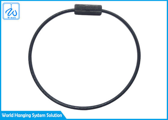 حلقة حبل سلكي من الفولاذ المقاوم للصدأ مغلفة بمادة PVC لتعليق علامات الأمتعة