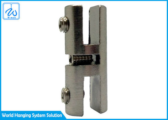 نظام تعليق الكابلات الفني لتصميم العرض المخصص مشبك جانبي زجاجي فضي