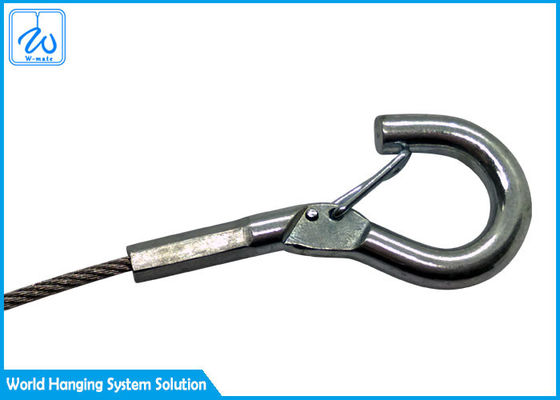 حبل سلكي من الفولاذ المقاوم للصدأ مخصص مع محطة عين - خطاف