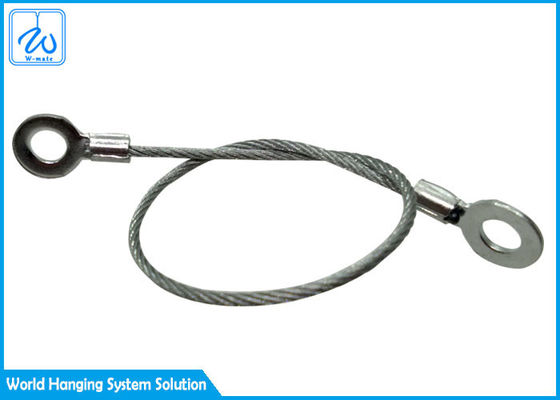 حبل أمان من الفولاذ المقاوم للصدأ مع حلقات سلكية مطلية بمادة PVC وحبل نايلون