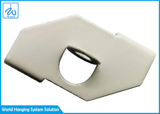 مشابك السقف المعلقة البيضاء مشابك القضبان لربط إضاءة المسار