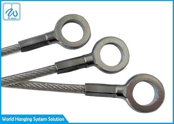 2mm مغلفة بـ PVC تمديد الربيع كابل السلامة الفولاذ المقاوم للصدأ عيون السلامة سلك الحبل