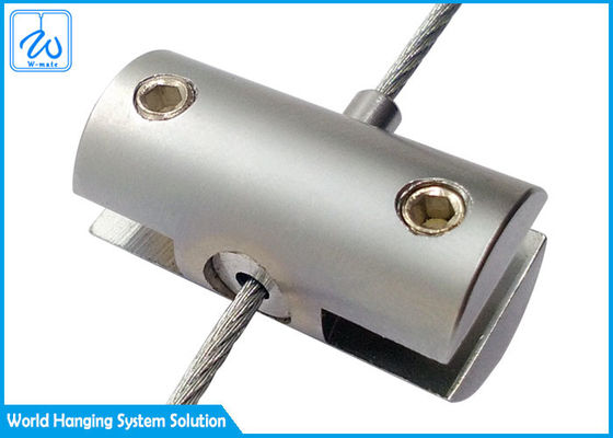 مشابك كابلات زجاجية للعرض والتجهيزات، مزدوجة الجوانب لنظام عرض الكابلات