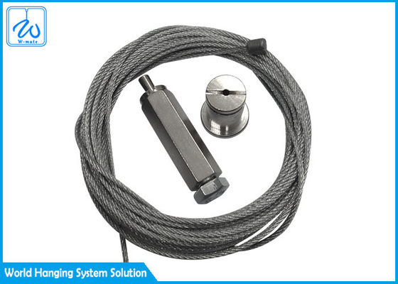 طقم تعليق كابل فولاذي مجلفن للطائرات لتركيب الإضاءة