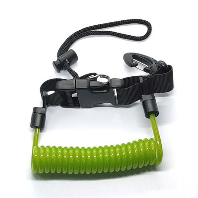 الغوص الدوامج الربيعية الملفوفة الحبل المفتاح حلقة الحبل البنجي معصم أداة السلامة الحبل