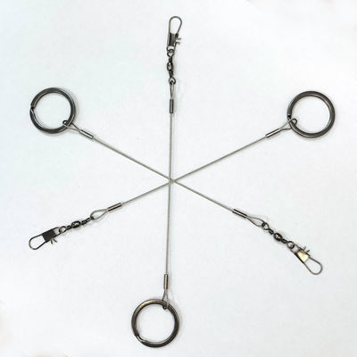 الأسلاك السوداء من الفولاذ المقاوم للصدأ الحبال المعدات المعلقة أدوات الصيد