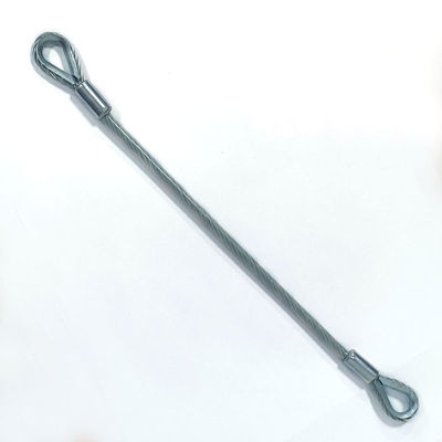 طقم حبل أمان من الفولاذ المقاوم للصدأ المطلي بمادة PVC للاستخدام الخارجي مع طرف خطاف