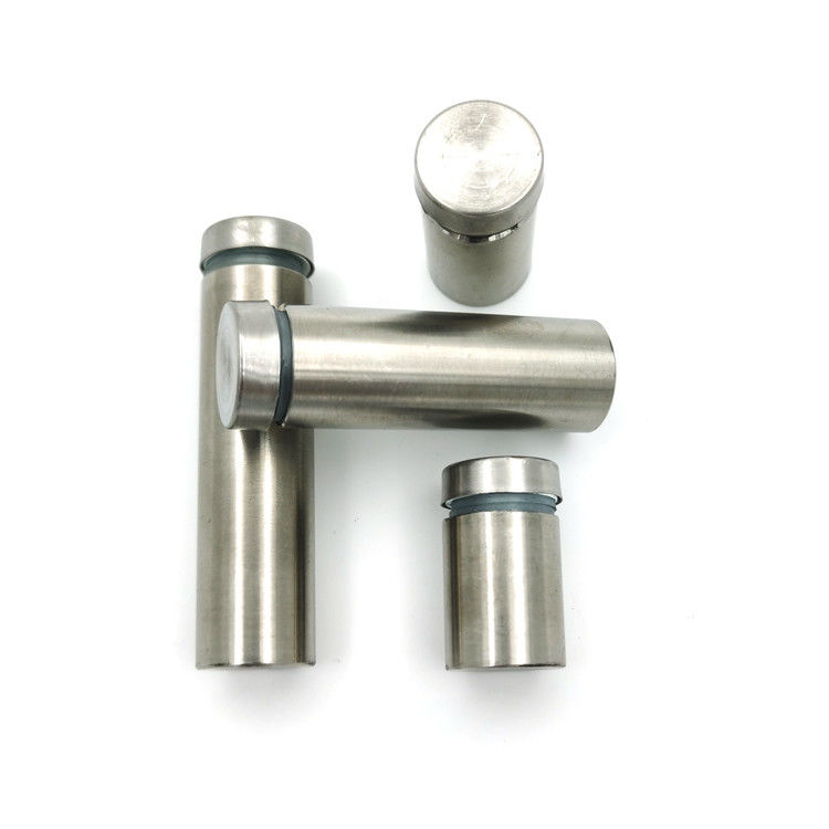 فاصل مشبك زجاج أكريليك من الفولاذ المقاوم للصدأ مع خيط لافتة إعلانية للوحة الزجاج