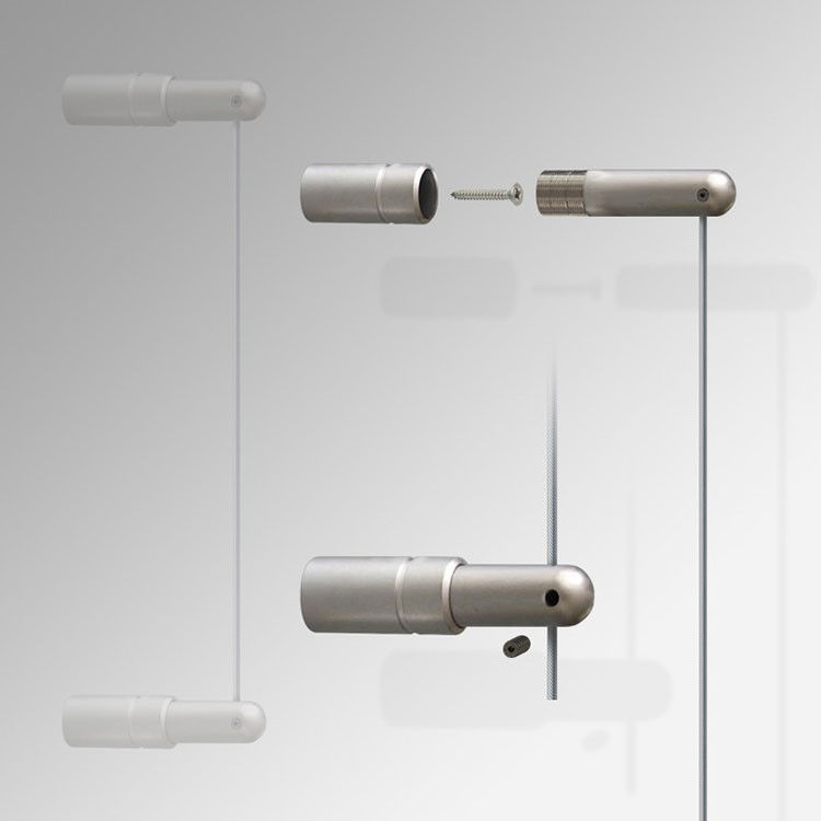 نظام تعليق أسلاك عرض الكابلات من الألومنيوم متعدد الوظائف من الحائط إلى الحائط مع قضبان للوحات الفنية والإطارات