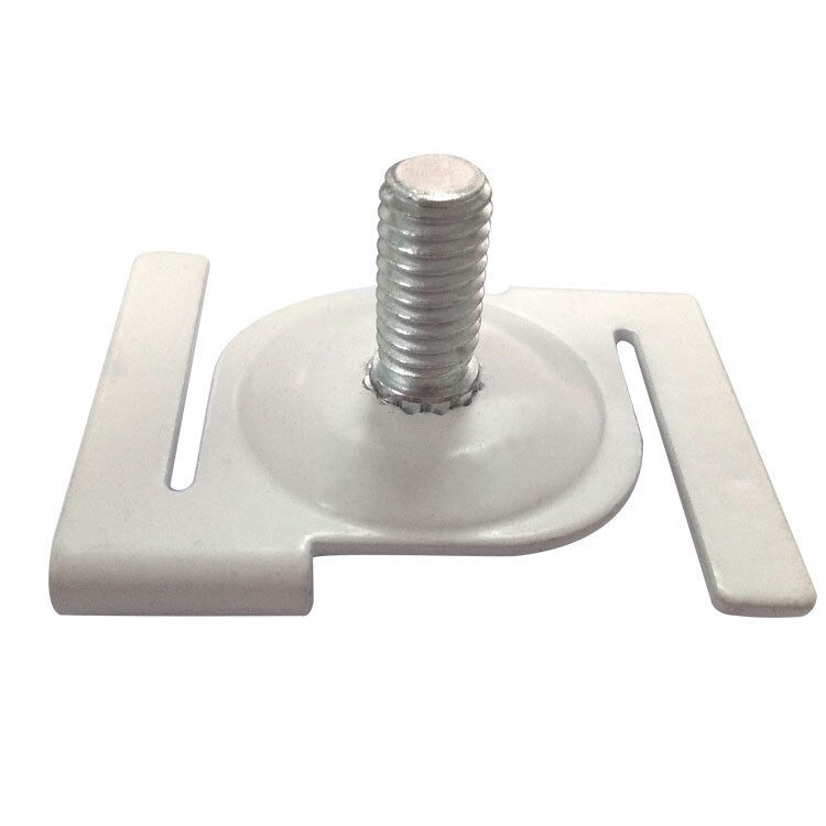 Customized Design White Oblong T-Bar Suspended Ceiling Clips Steel Drop Ceiling Track Accessories