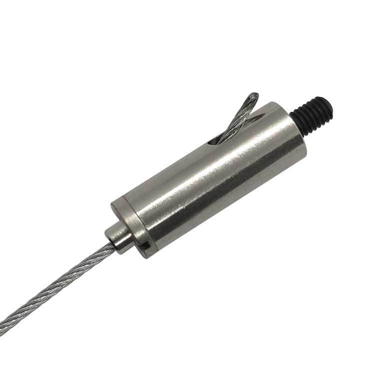 مشبك كابل من الفولاذ المقاوم للصدأ بخيط خارجي لتنظيم الأسقف المعلقة، مشابك تثبيت حبل سلكي متضمنة